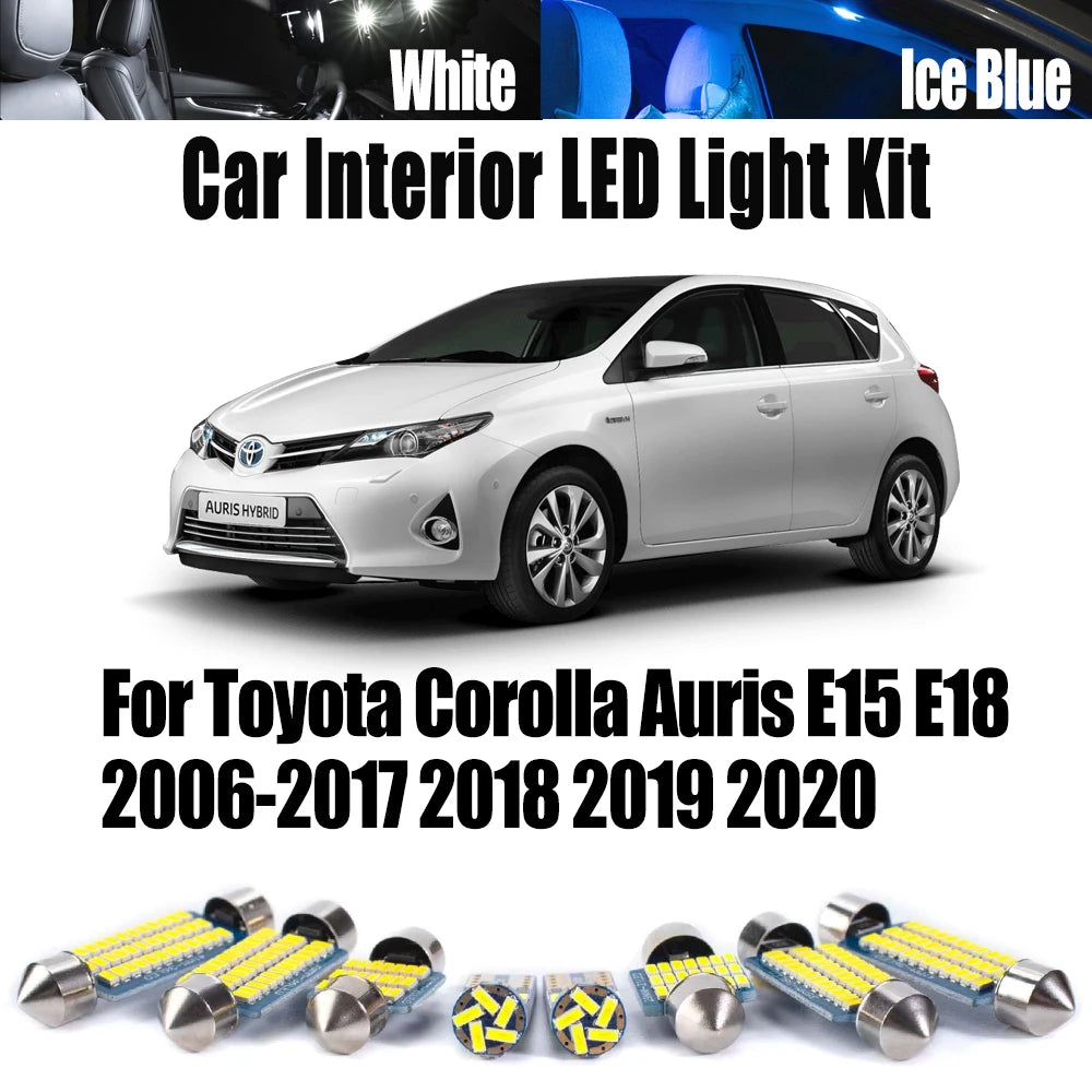 LED Interior Light Kit for Toyota Corolla Auris E15 E18 2006-2019 - Canbus Dome Map Door Trunk Bulbs | AUTOKITSHOP