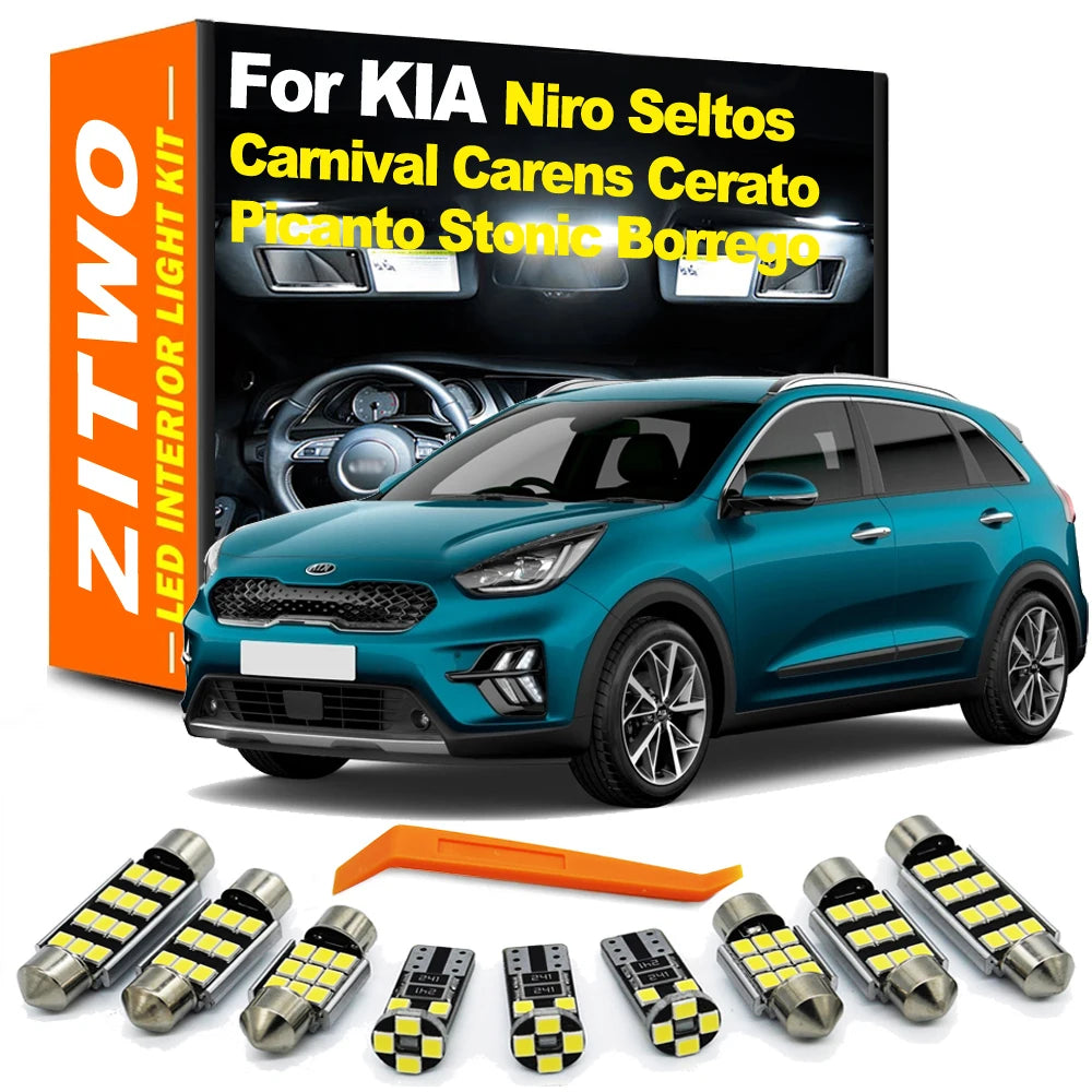 ZITWO LED Interior Light Kit For KIA Niro Seltos Stonic Cerato K3 Carnival Sedona Carens Rondo Picanto Borrego Mohave Cadenza K7