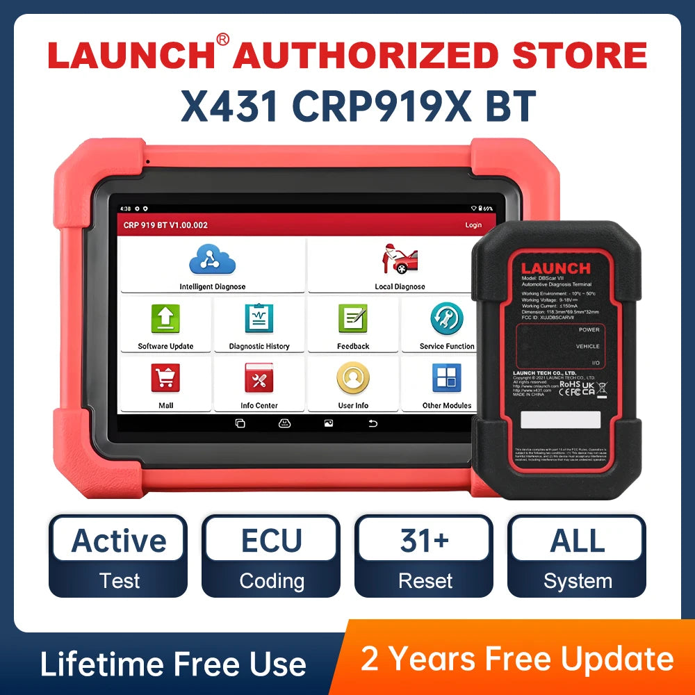 X431 CRP919X LAUNCH BT Car Diagnostic Tool DBScar VII VCI Auto OBD OBD2 Scanner Active Tes | AUTOKITSHOP