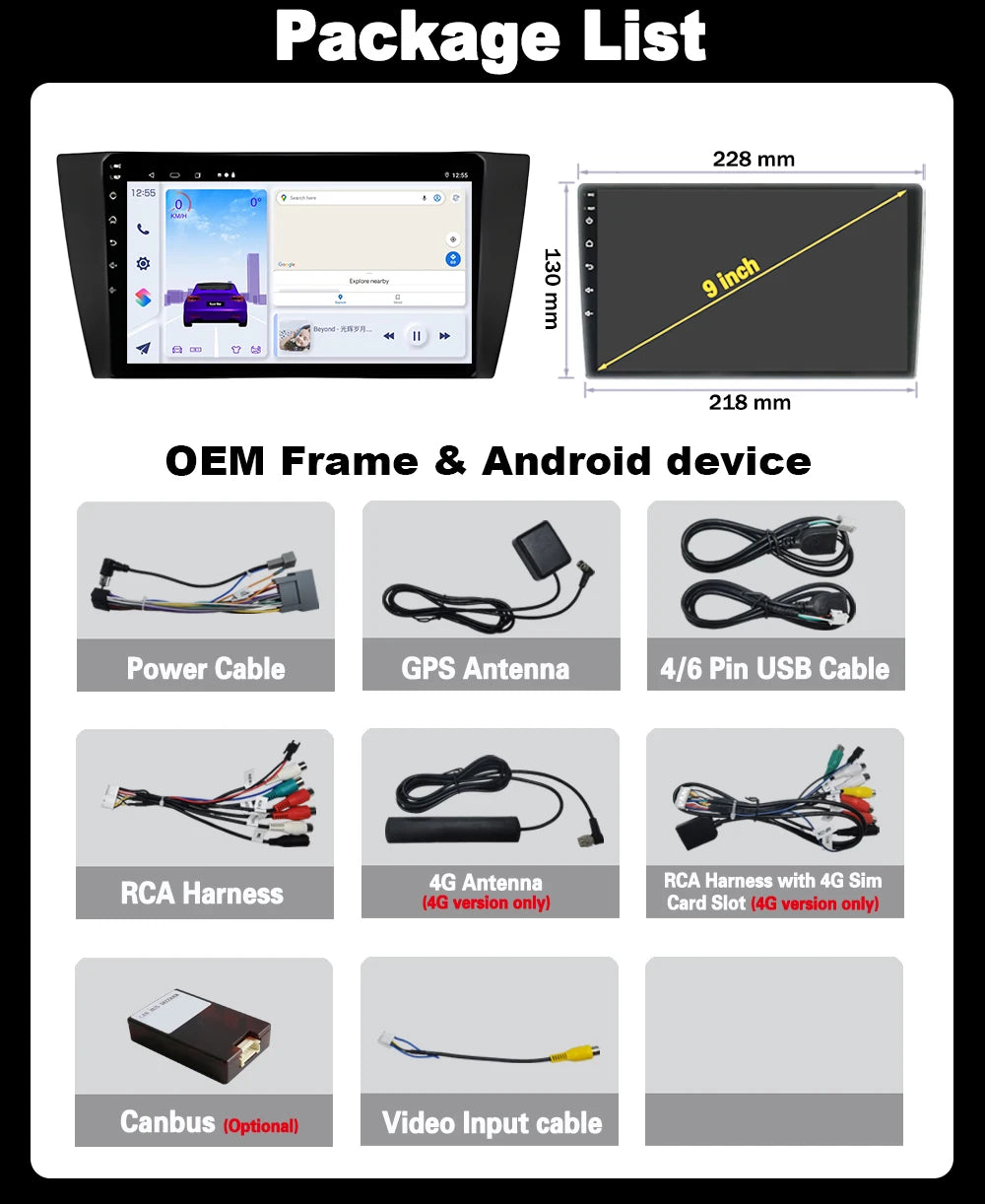 Android 16 For BMW 3 Series E90 E91 E92 E93 2005-2013 CarPlay Radio Multimedia Player Ster