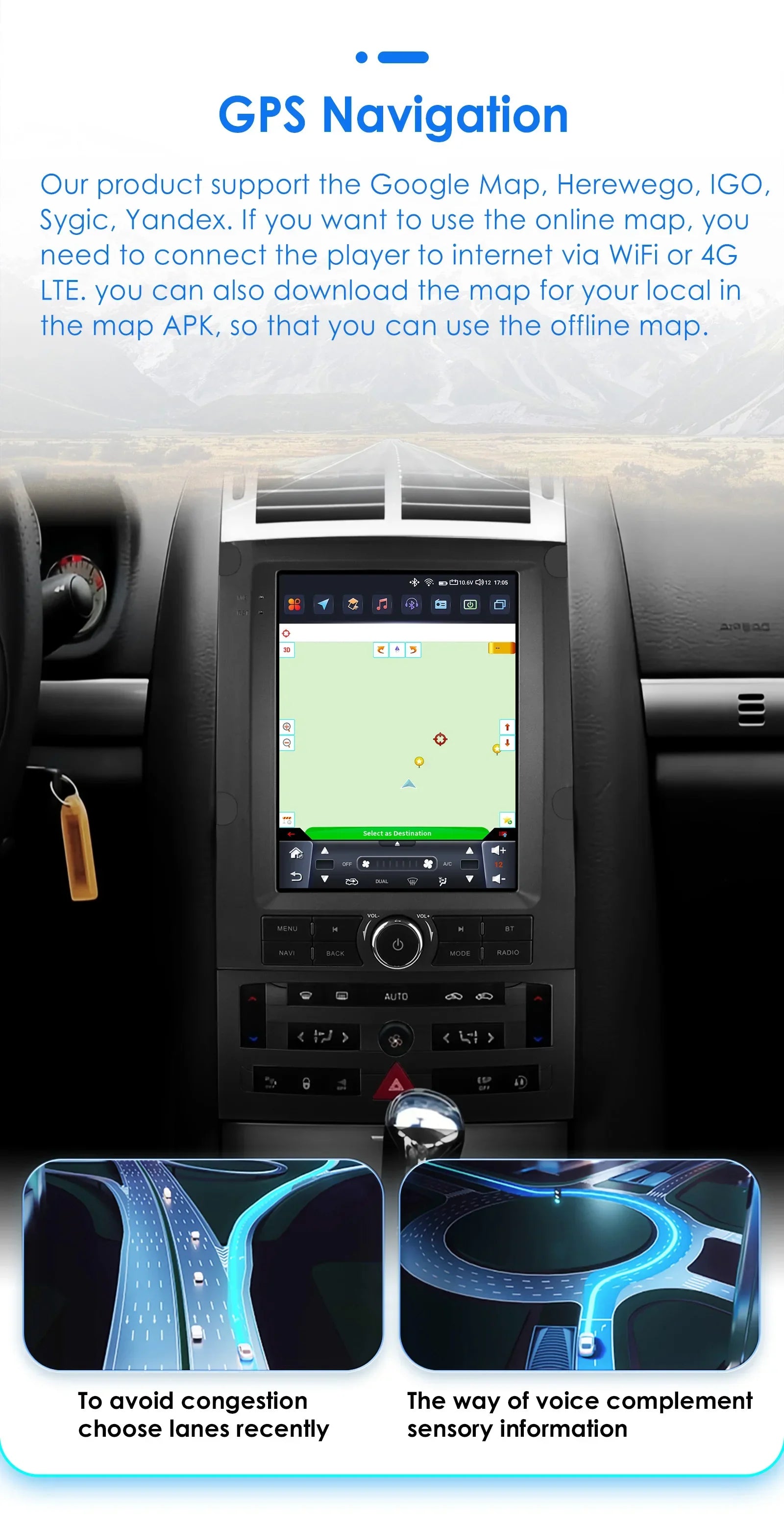 9.7"Carplay Android 14 Auto Car radio for Peugeot 407 cc SW 407CC 2004-2011 Multimedia Vid