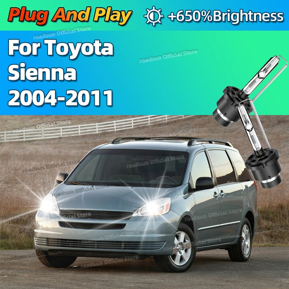 Xenon 35W 6000K White Car HID Headlight Replace Light Bulbs For Toyota Sienna 2004-2011 20