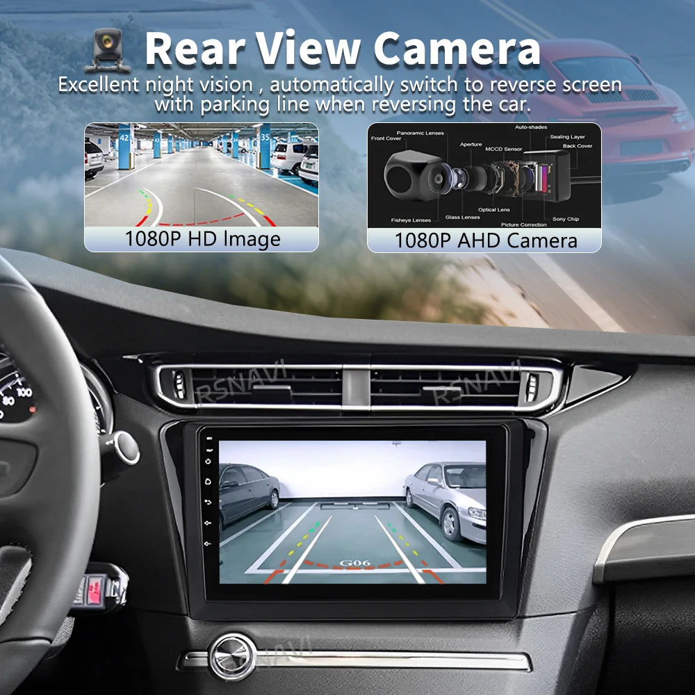 Android 16 Carplay Auto Car Radio For PEUGEOT 408 2014-2018 5GWifi+4G Multimedia Video Pla