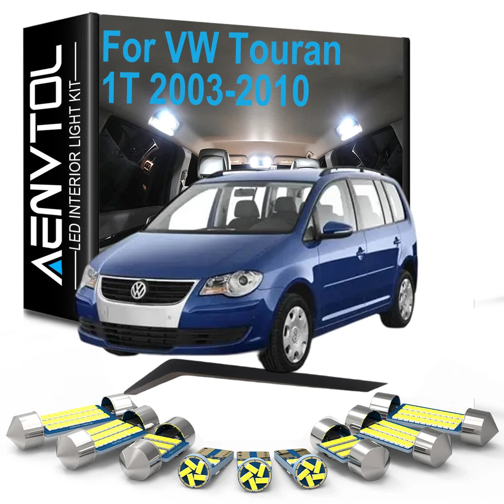 13-Piece LED Interior Light Kit for VW - Canbus Error-Free Interior Bulbs