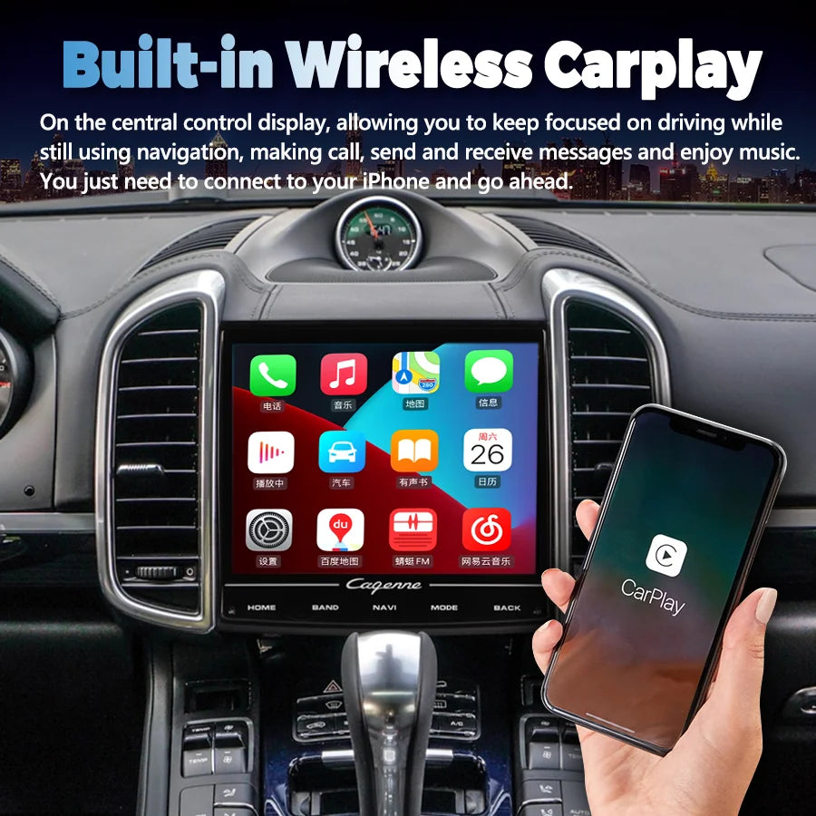 8.4 Inch Android 15 Auto Carplay For Porsche Cayenne 2011-2017 Multimedia Video Player Ste | AUTOKITSHOP