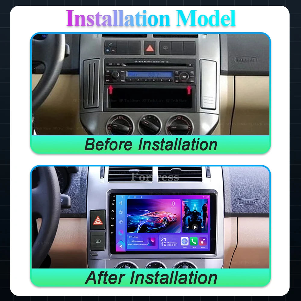 Car Radio Android 16 For Volkswagen Polo Mk4 2001 - 2011 Multimedia Carplay Player Car Ste | AUTOKITSHOP