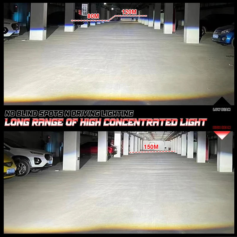 CARLitek 2Pcs H1 LED Canbus Headlight Bulb Error Free H1 LED Car Head Fog Light Fanless Wi
