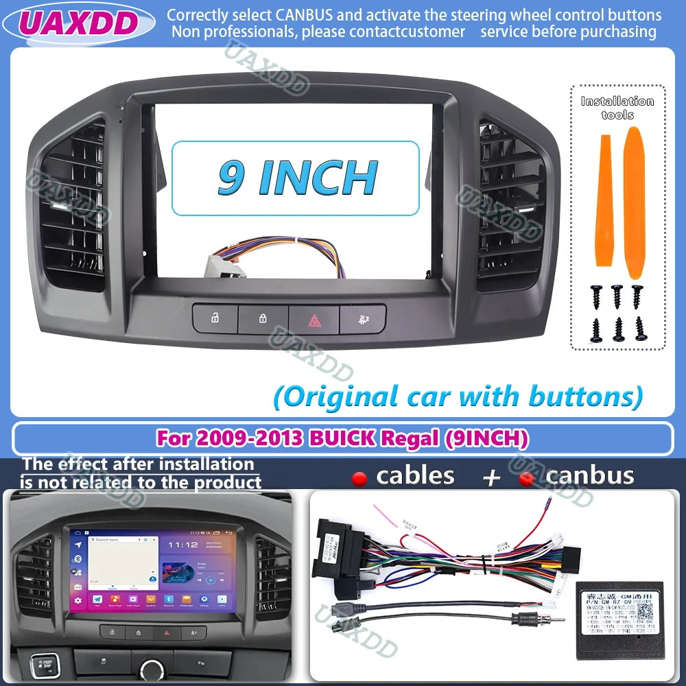 9 Inch Car Frame Fascia Adapter Android Radio Dash Fitting Panel Kit For Buick Regal Opel