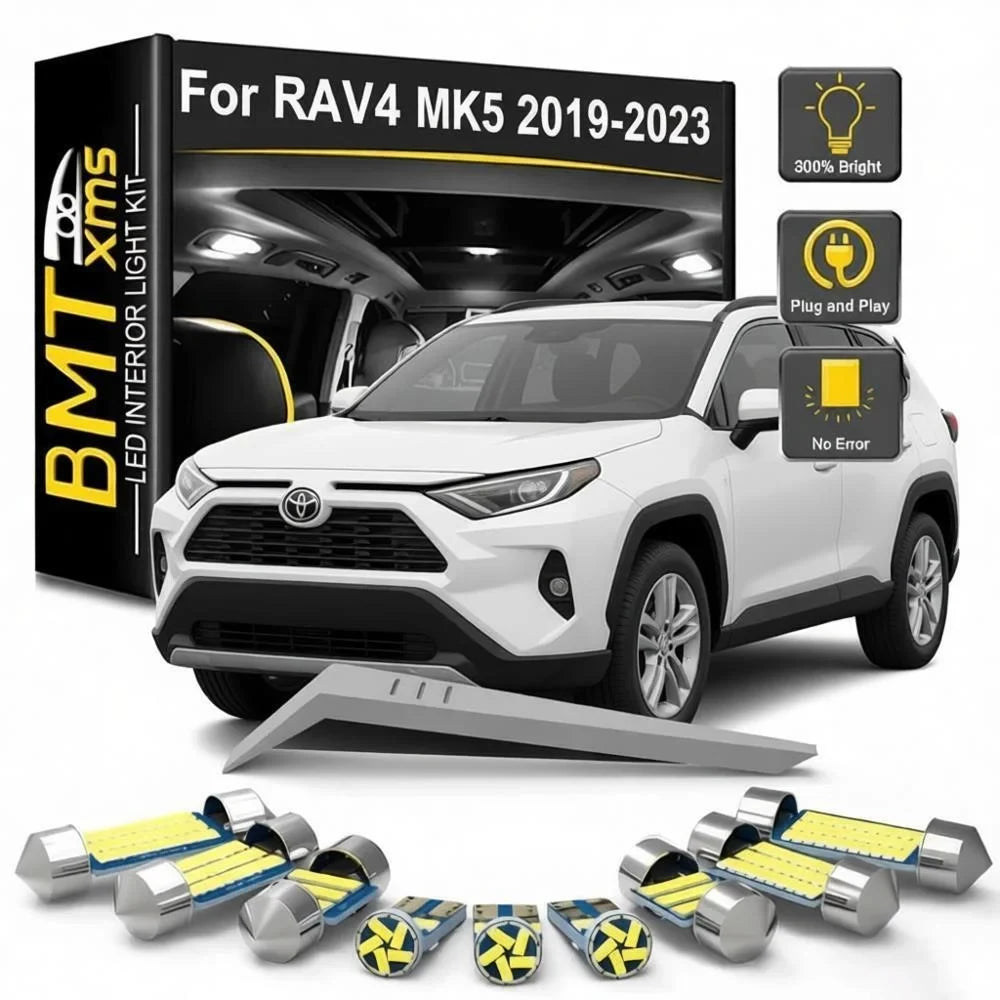 8-Piece LED Interior Light Kit for Toyota RAV4 MK5 5 V - Canbus Error-Free Bulbs | AUTOKITSHOP