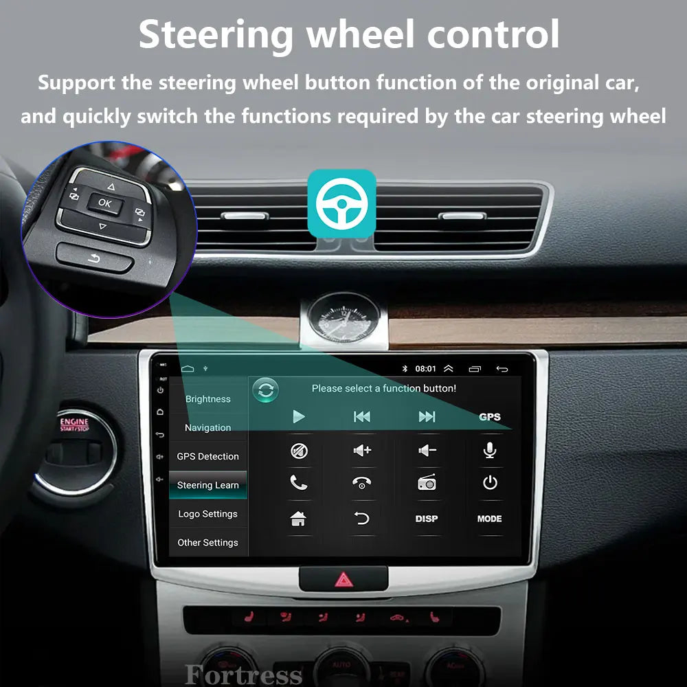 8+128GB Android 16 Car Radio Multimedia For Passat B7 B6 CC 2010-2015 AI Voice Control Nav