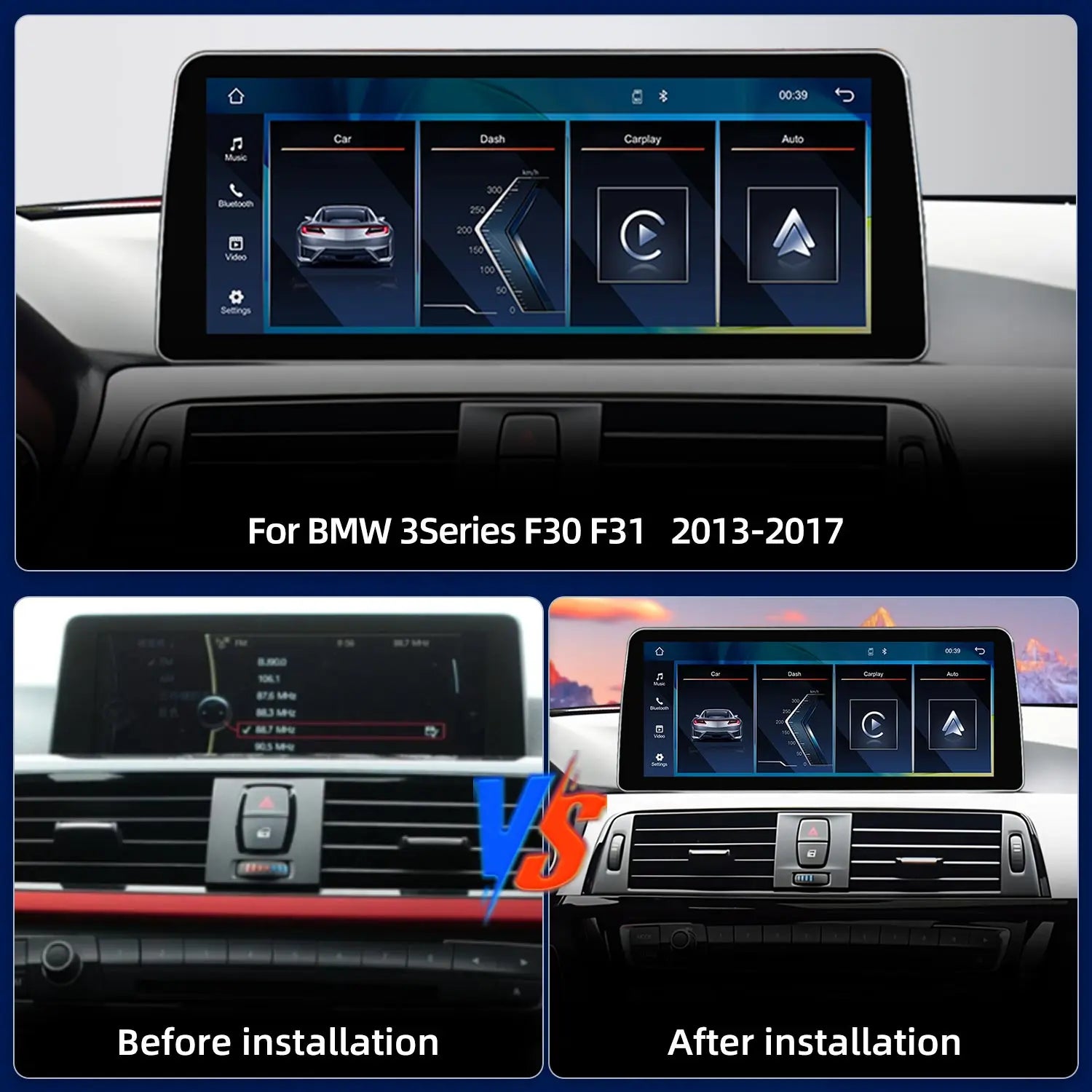 LED Interior Light Kit for BMW F34 F31 F30 - Canbus Error-Free Interior Bulbs