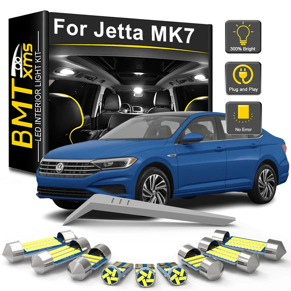 11-Piece LED Interior Light Kit for VW Volkswagen Jetta MK7 7 VII - Canbus Error-Free Bulbs | AUTOKITSHOP