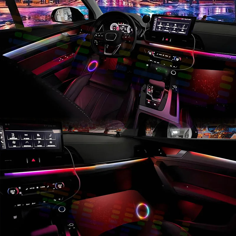 For Audi A6 C6 Elevate Your Driving Vibe with Hidden LED Ambient Light Strips for Car Interiors B... | AUTOKITSHOP