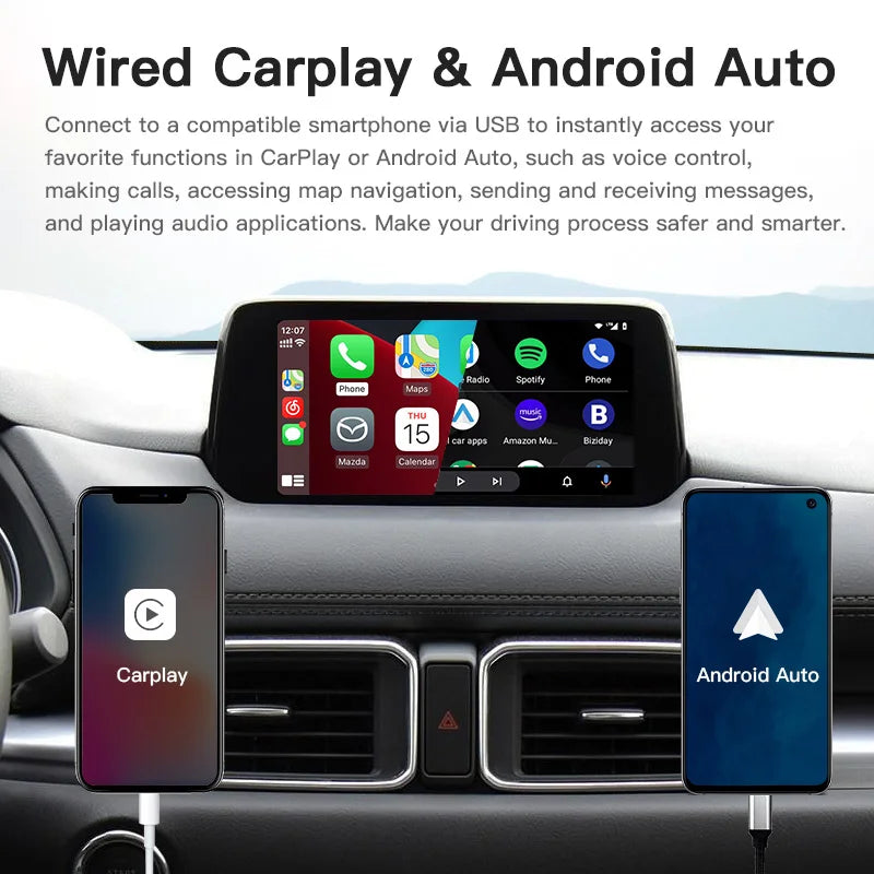 Mazda Retrofit Kit Wired CarPlay Android Auto USB Adapter Hub OEM For Mazda 2 3 6 CX30 CX5 | AUTOKITSHOP