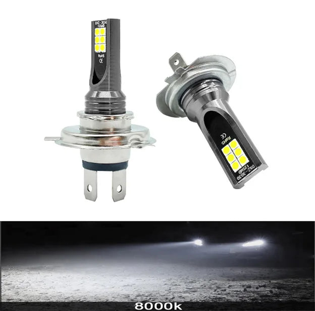 2Pcs LED H4 H7 H11 Car Headlight  H8 H9 H10 H1 H3 Car Fog Light Bulbs 9005 9006 Auto Driving Running Lamps 12000LM 80W 12V 24V