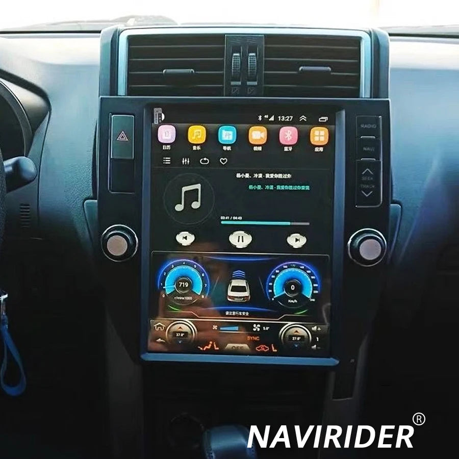 12.1'' Android 14 carplay Vertical screen For Toyota Land Cruiser Prado LC150 2010-2013 ca