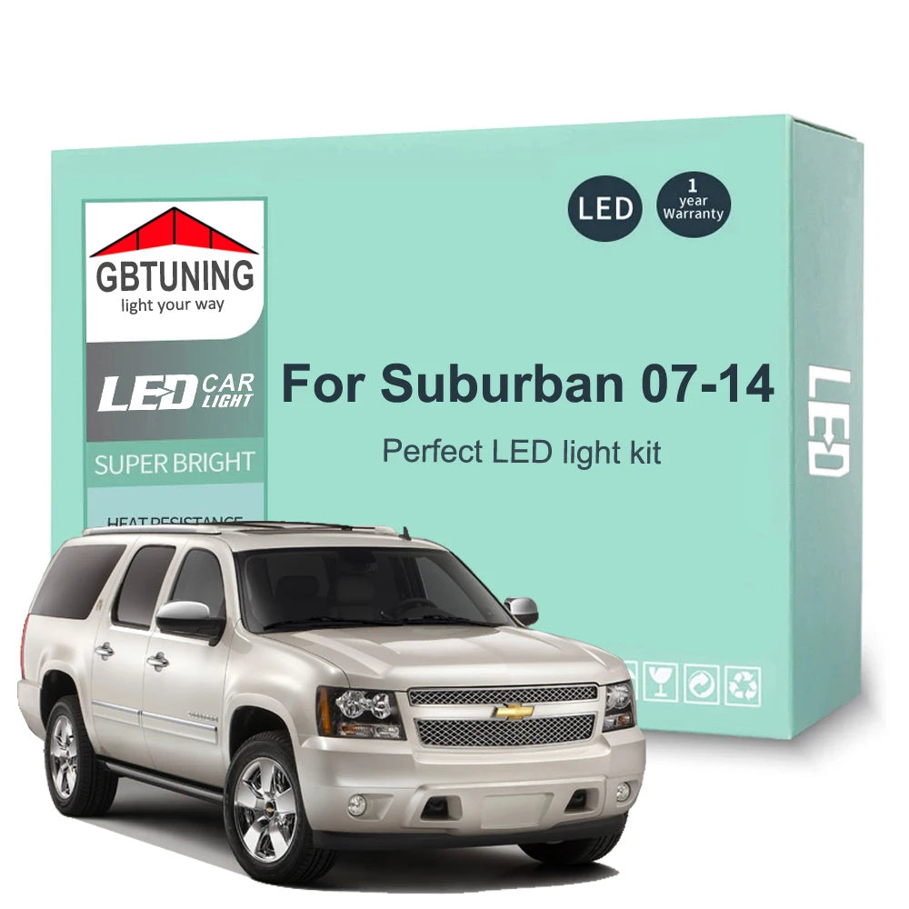 15-Piece LED Interior Light Kit for Chevrolet Chevy Suburban - Canbus Error-Free Bulbs | AUTOKITSHOP