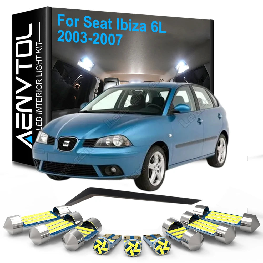 8-Piece LED Interior Light Kit for Seat - Canbus Error-Free Interior Bulbs