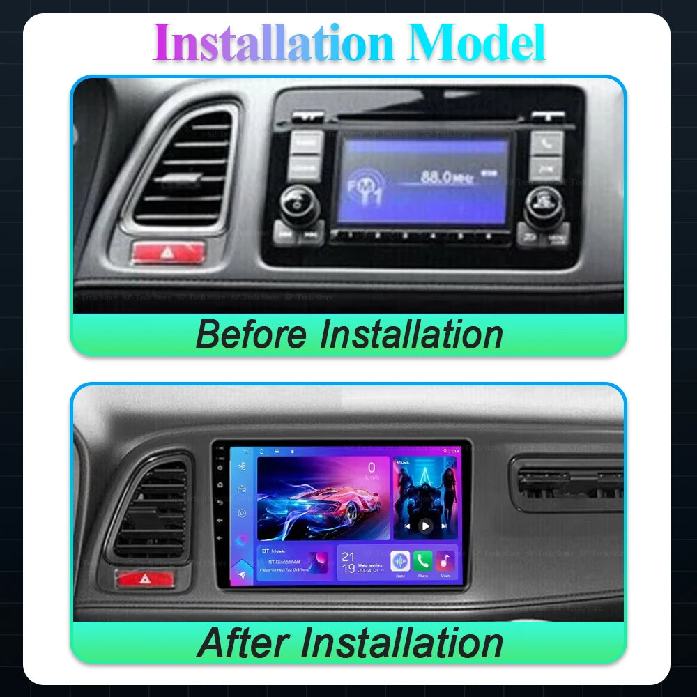 For Honda Vezel Hr V Hrv Xrv 2015 2016 2017 2018 2019 2020 Car Radio Multimedia Stereo Pla | AUTOKITSHOP