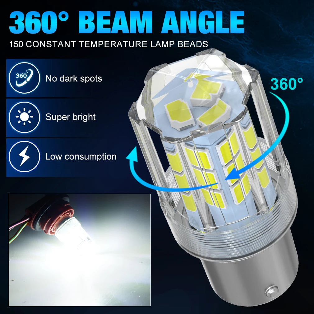 P21W BA15S LED Bulb Canbus 1156 BAY15D 1157 P21/5W LED Car Lights BAU15S PY21W Bulb Signal