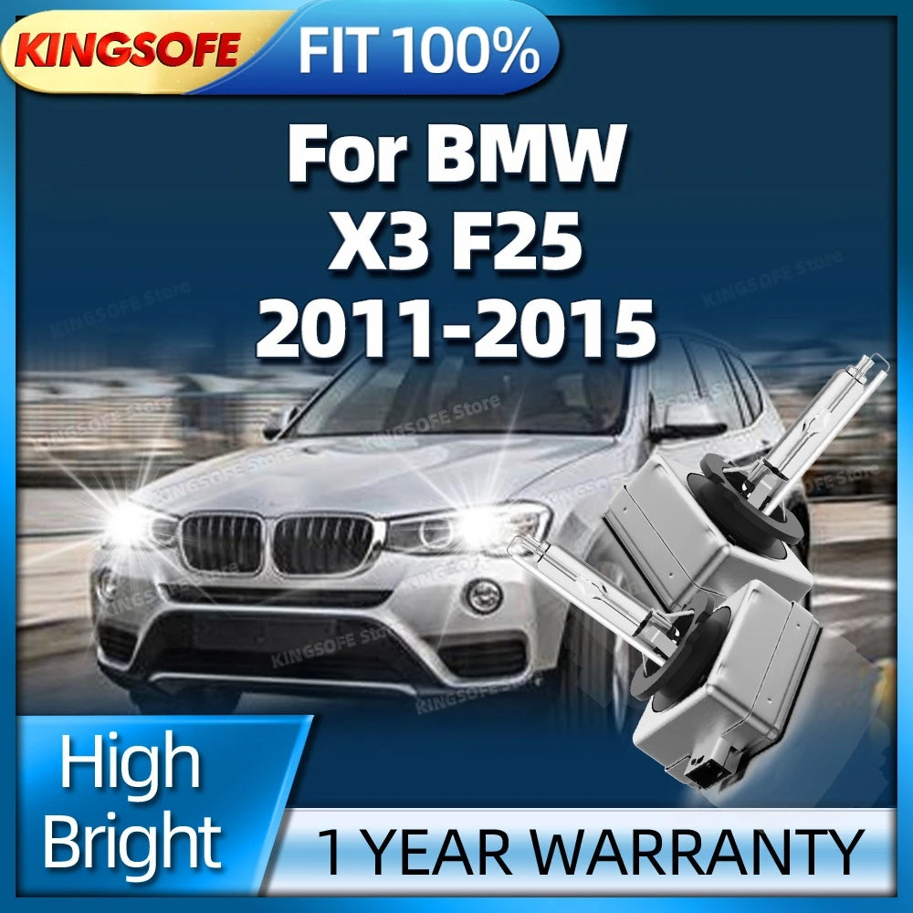 6000K White HID Xenon Headlight High Bright Bulb For BMW X3 F25 2011 2012 2013 2014 2015 U