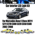 LED Interior Light Kit for Mercedes Benz E Class W211 S211 E270 E300 E320 E350 E500 2002-2008 - Canbus Dome Map Door ...