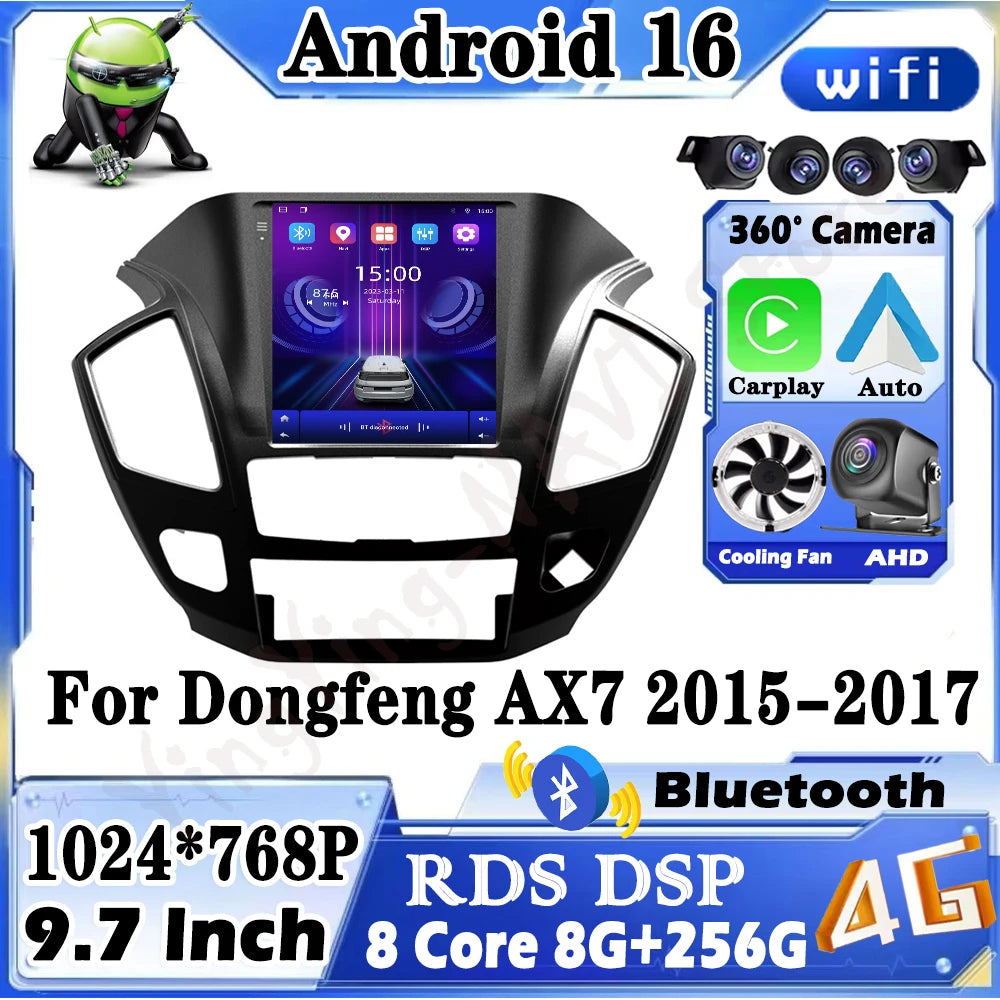 Android 16 for Dongfeng AX7 2015-2017 GPS Navi Bluetooth Car Radio Video Multimedia Player