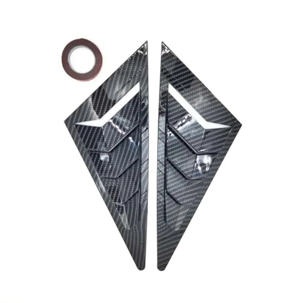 Carbon Fiber Look Front Quarter Window Louver Shutter Trim for Honda Civic 06-11