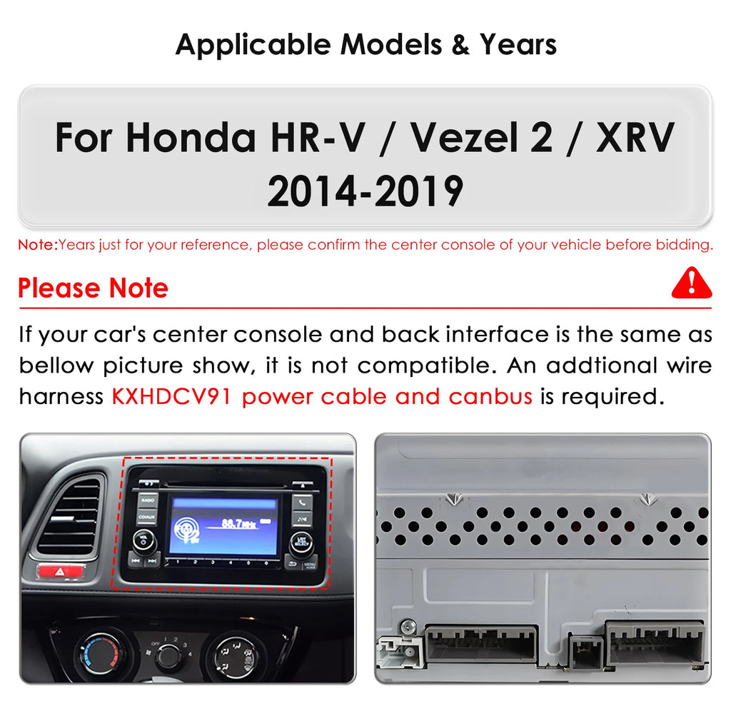 4G WIFI Carplay Android Autoradio For Honda HR-V HRV Vezel 2 XRV 2014-2019 multimedia Car