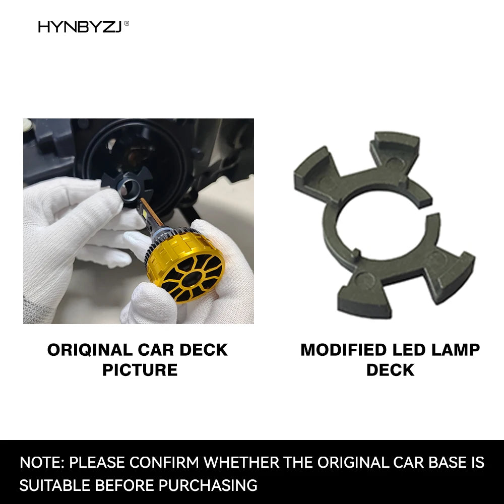 HYNBYZJ H7 H1 LED Headlight Adapter 2Pcs H7 Bulb Holder Car Socket Base - Automotive LED Light