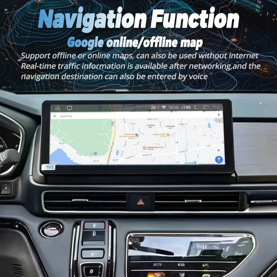 Auto Radio Multimedia Player Carplay Car GPS Stereo 12.3" Touch Screen For Honda Odyssey E