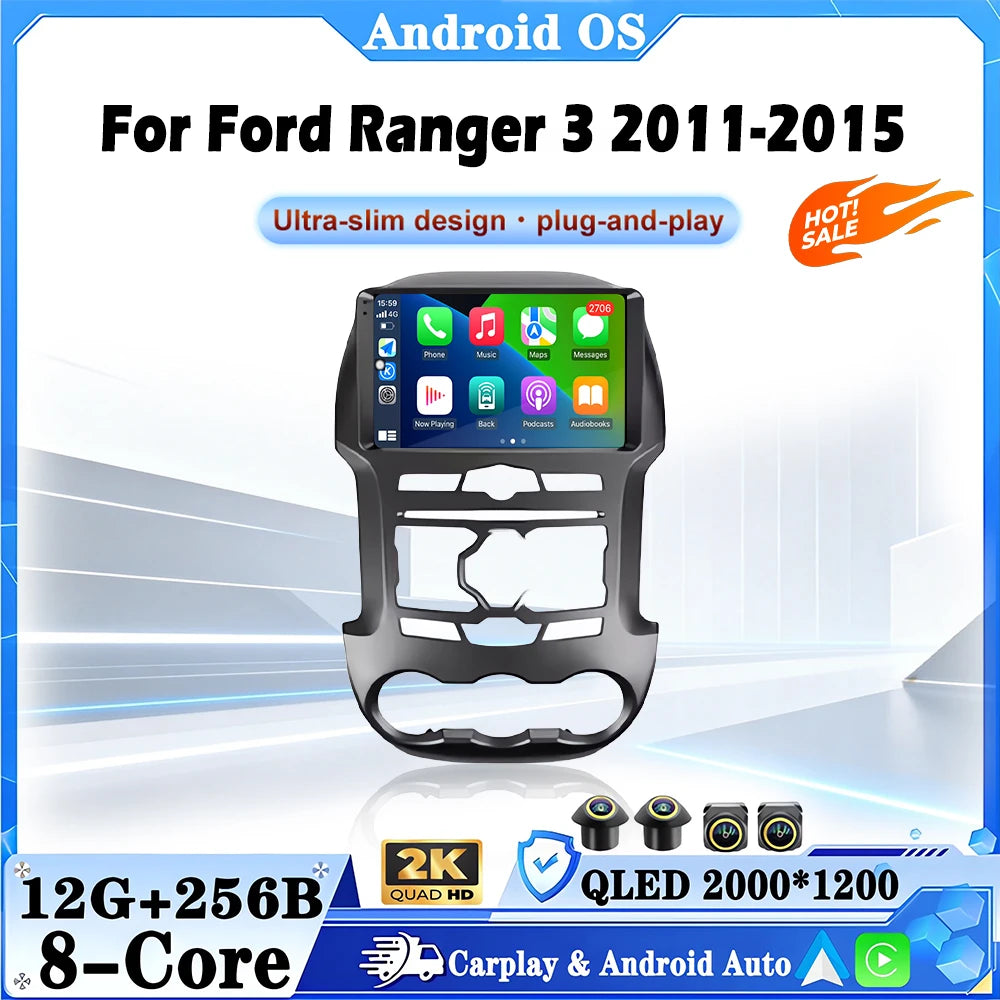 For Ford Ranger 3 2011 2012 2013 2014 2015 Car Radio Multimedia Player Bluetooth DSP Stere