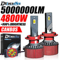4800W H7 H4 LED Headlights H11 H1 H8 9005 HB3 9006 HB4 9012 HIR2 5570 CSP Chips 6000K Canb