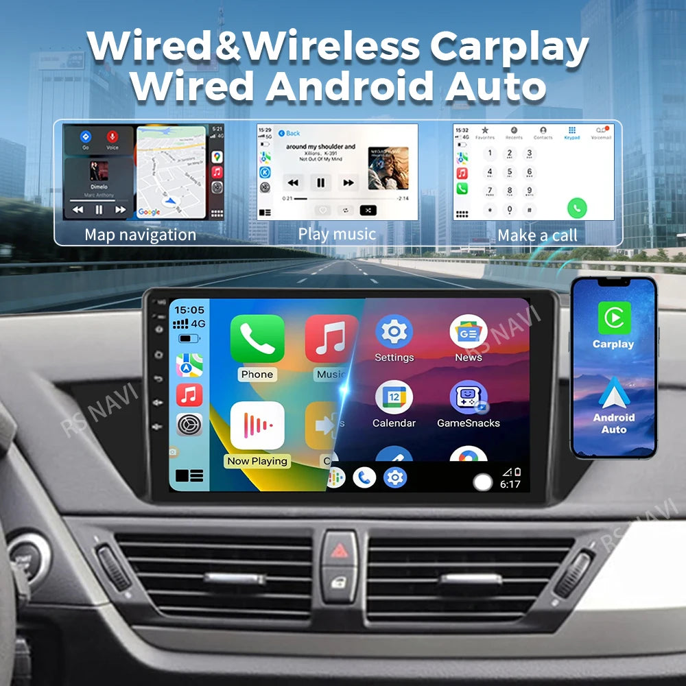 Android 16 For BMW X1 E84 2009 - 2012 2K QLED Android Car Radio Multimedia Video Player GP