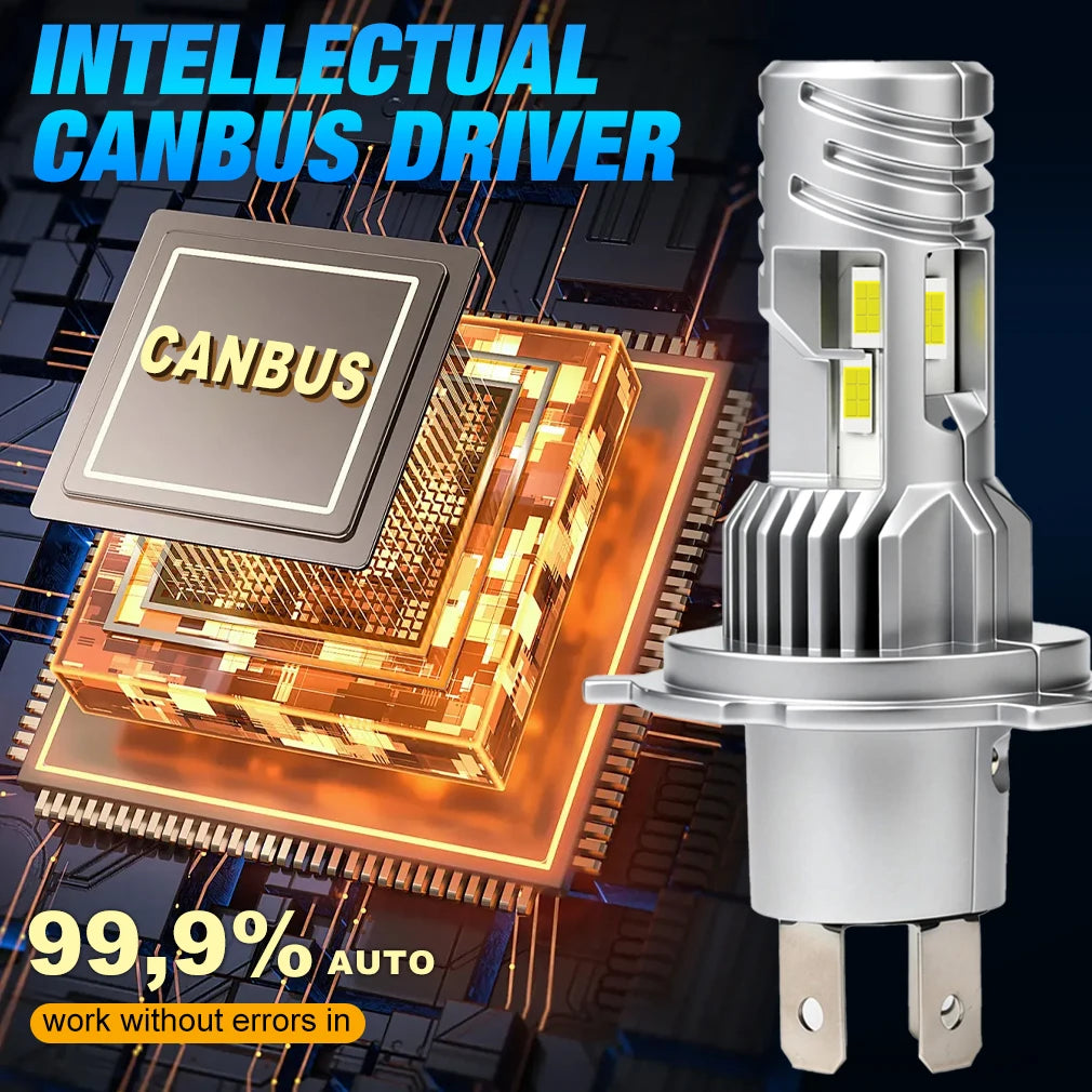 S&D H4 LED Headlight 150W 30000LM Car LED Light Canbus Bulbs 30 CSP High Low Auto Lamps fo