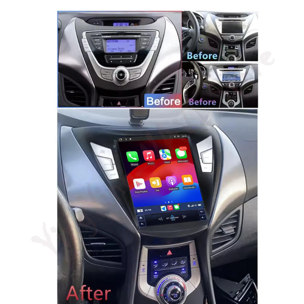 9.7 lnch Android 16 For Hyundai Elantra 2012-2013 IPS Screen Car Radio Multimedia Screen P