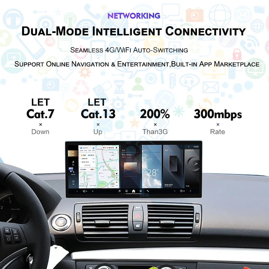 15.8inch For BMW 5series F10 F11 F18 2011-2017 Android 15 Car Radio Carplay GPS Navigation
