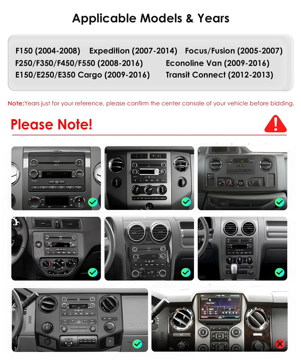 Smart car systems for Ford Focus Fusion Transit Connect F150 E250 E250 E350 Carplay Androi