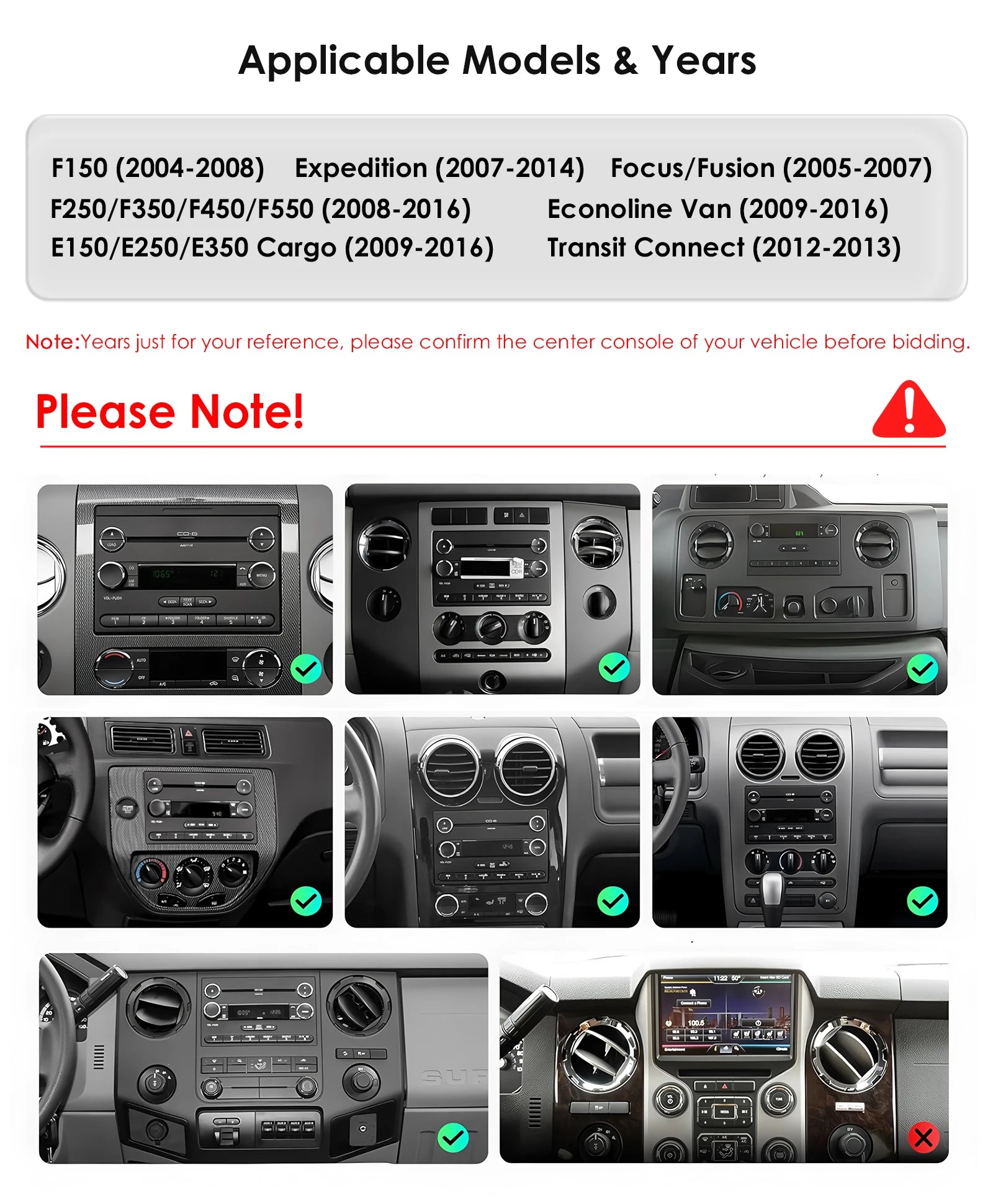Smart car systems for Ford Focus Fusion Transit Connect F150 E250 E250 E350 Carplay Androi