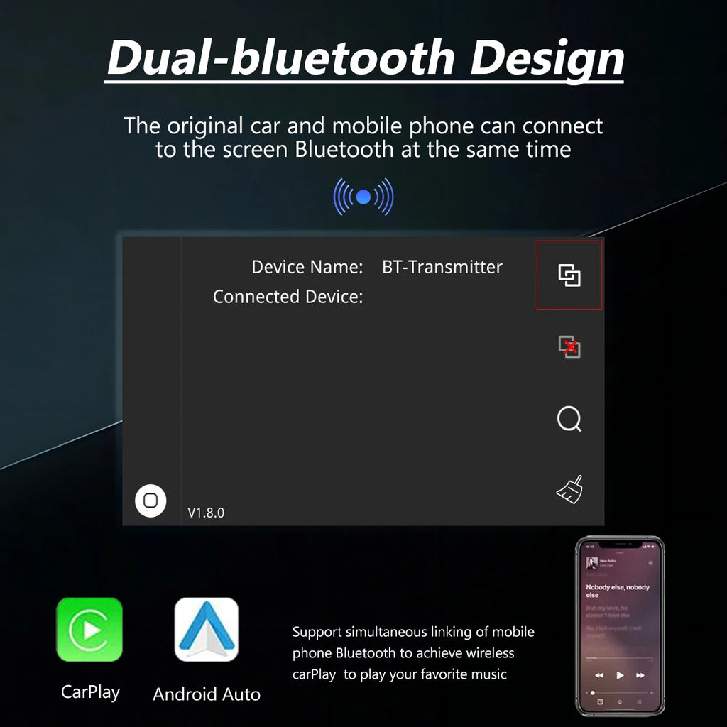 Wireless CarPlay For Mercedes Benz A CLA GLA W176 C-Class W205 GLC 2015-2018 with Android