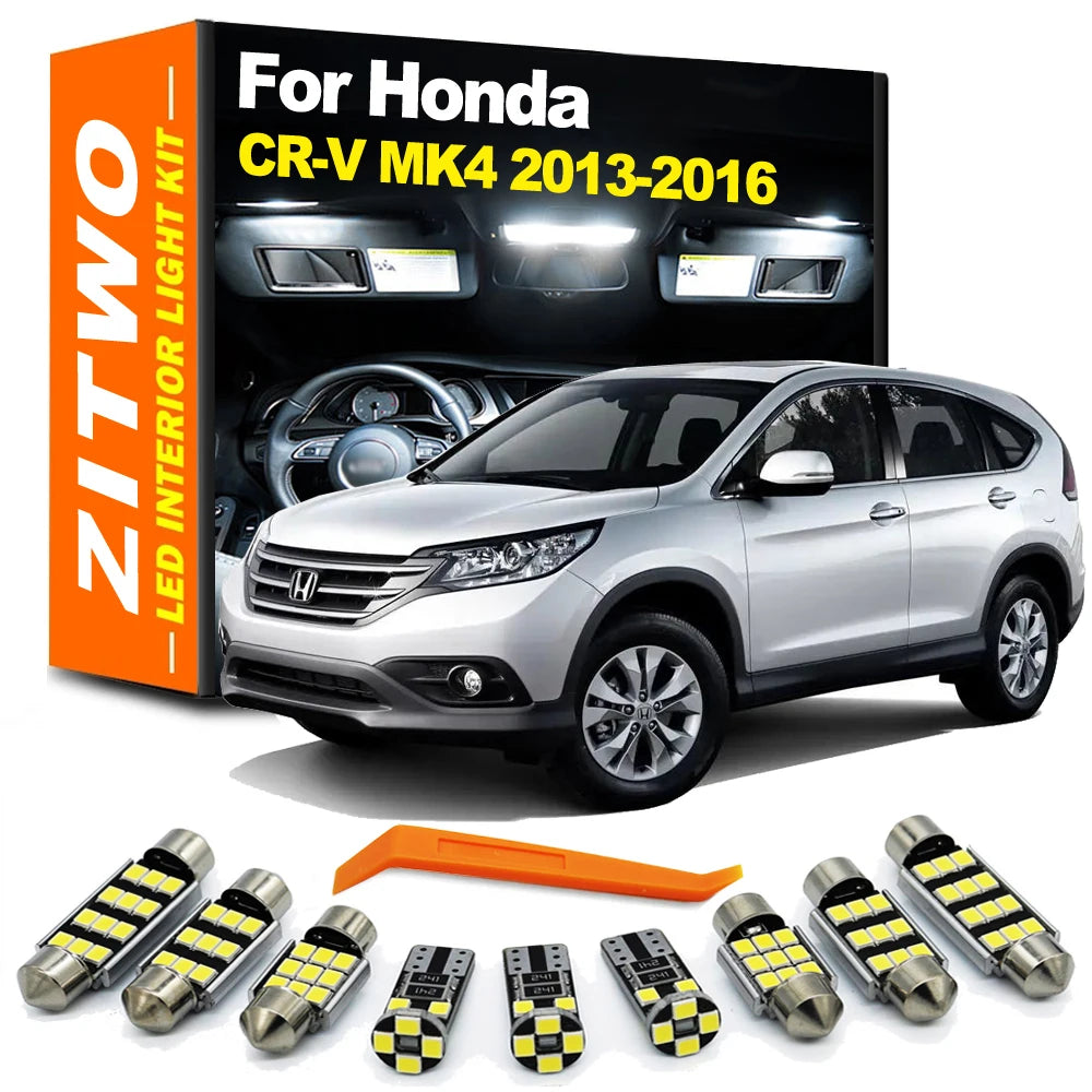 ZITWO 14Pcs Car LED Bulb Interior Inside Light Kit For Honda CRV CR-V IV 4 MK4 2 for Honda MK4 - Canbus LED Car Light