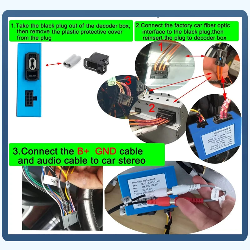 Car Extended Line Multimedia Player 6M Extended Line For Benz B200 ML SL SLK R350 C W203 C