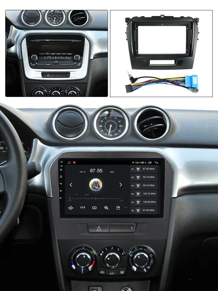 Car Radio Frame Cable for Suzuki Vitara 2014-2018 Android 2 Din Stereo Plastic Fascia Pane | AUTOKITSHOP