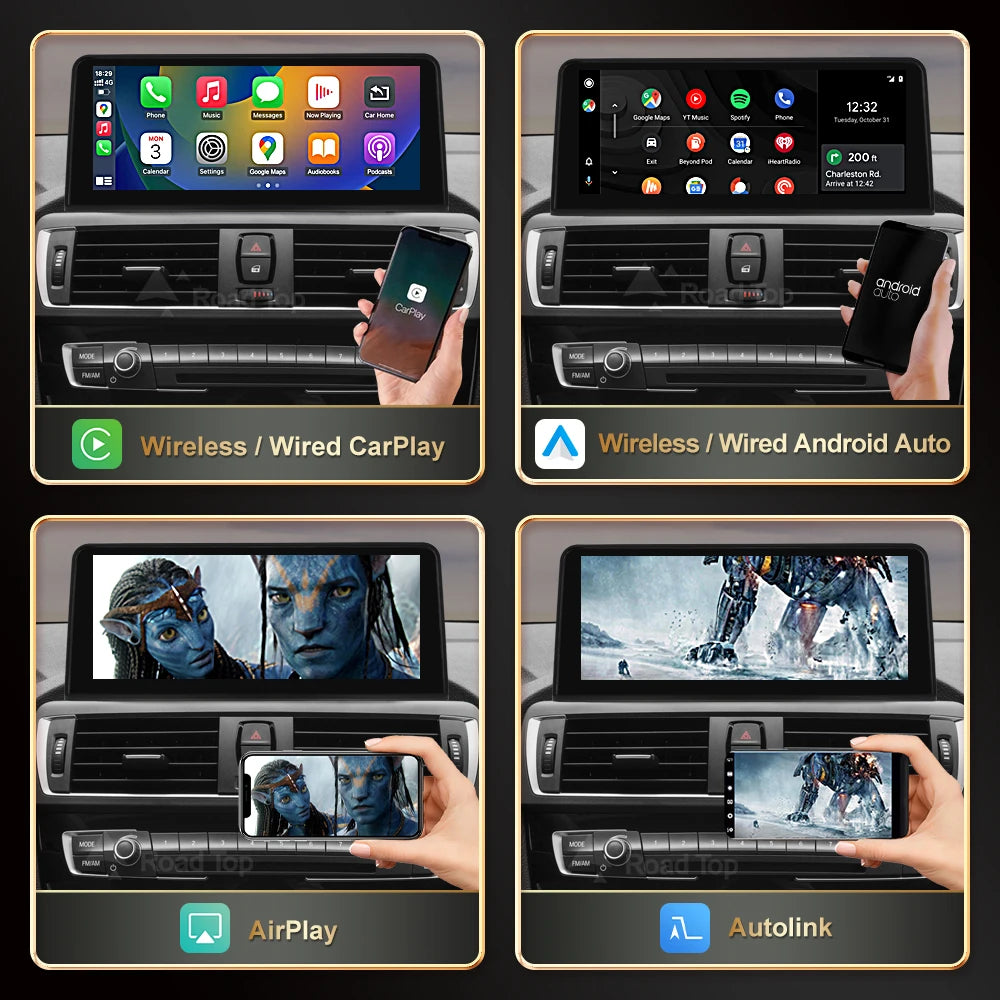 12.3'' Ultra-thin Touch Screen Wireless CarPlay Android Auto Multimedia Linux Screen For B