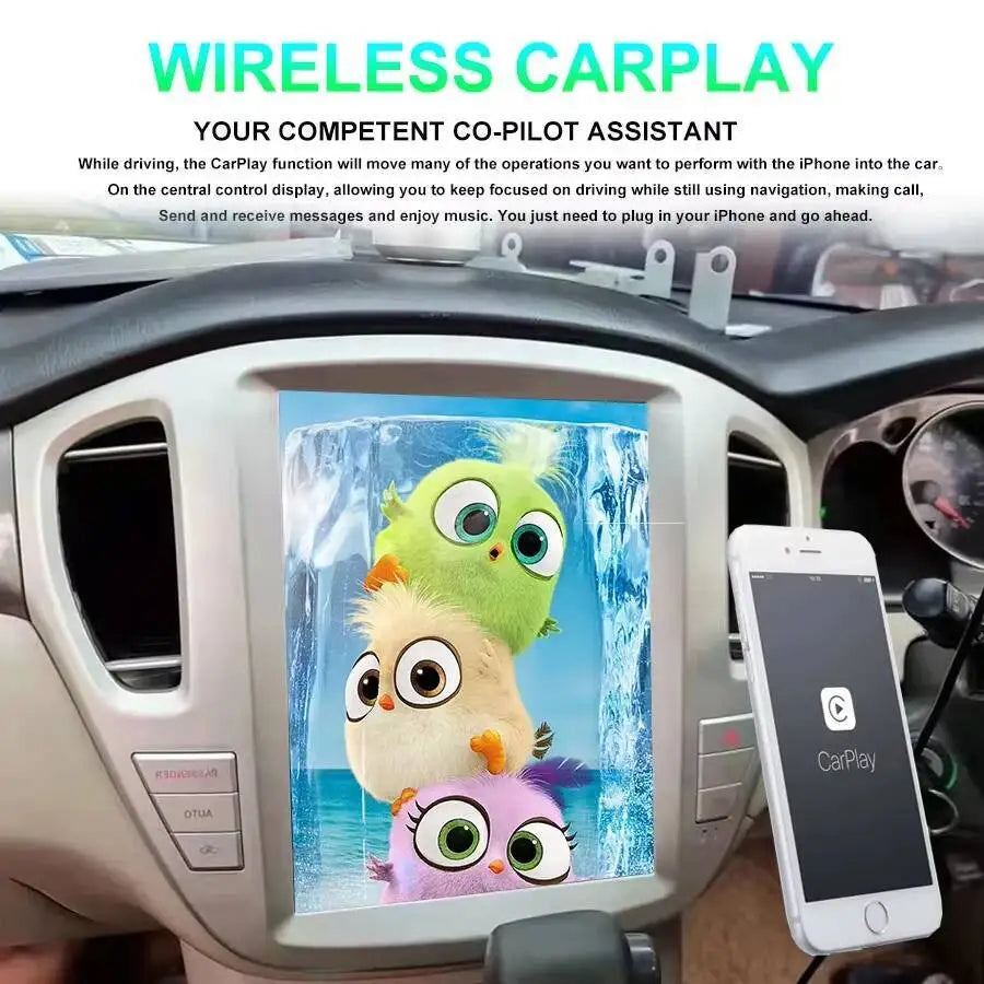 Android 14 GPS Screen Carplay For Toyota Highlander 2001-2007 DSP 12.1inch Car Radio Stere