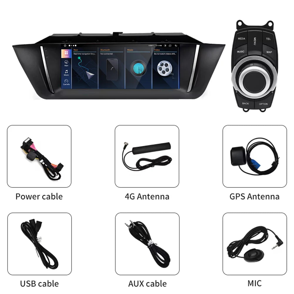 8.8INCH Android 14 For BMW X1 E84 2009 - 2015 No Screen Car Radio Wireless Apple CarPlay A