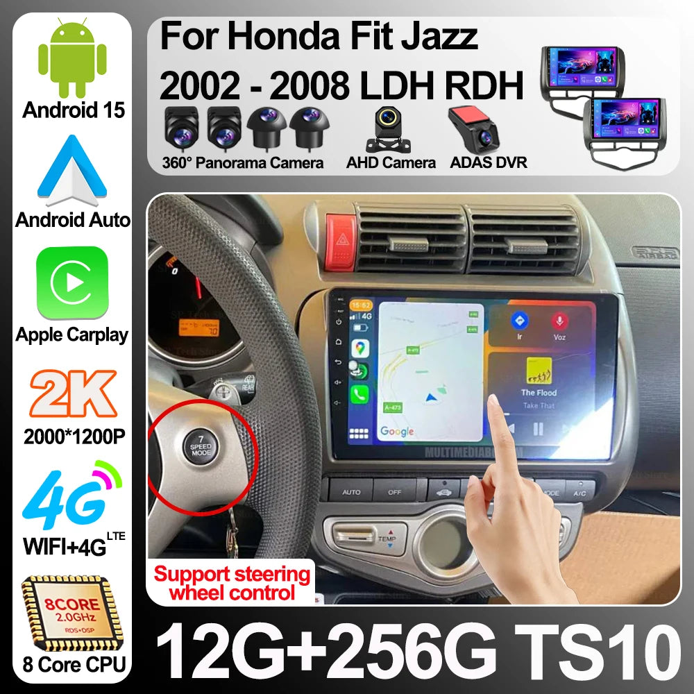 For Honda Fit Jazz 2002 - 2008 Ldh Rdh Car Radio Audio Mulltmedia Player Android Intellige | AUTOKITSHOP