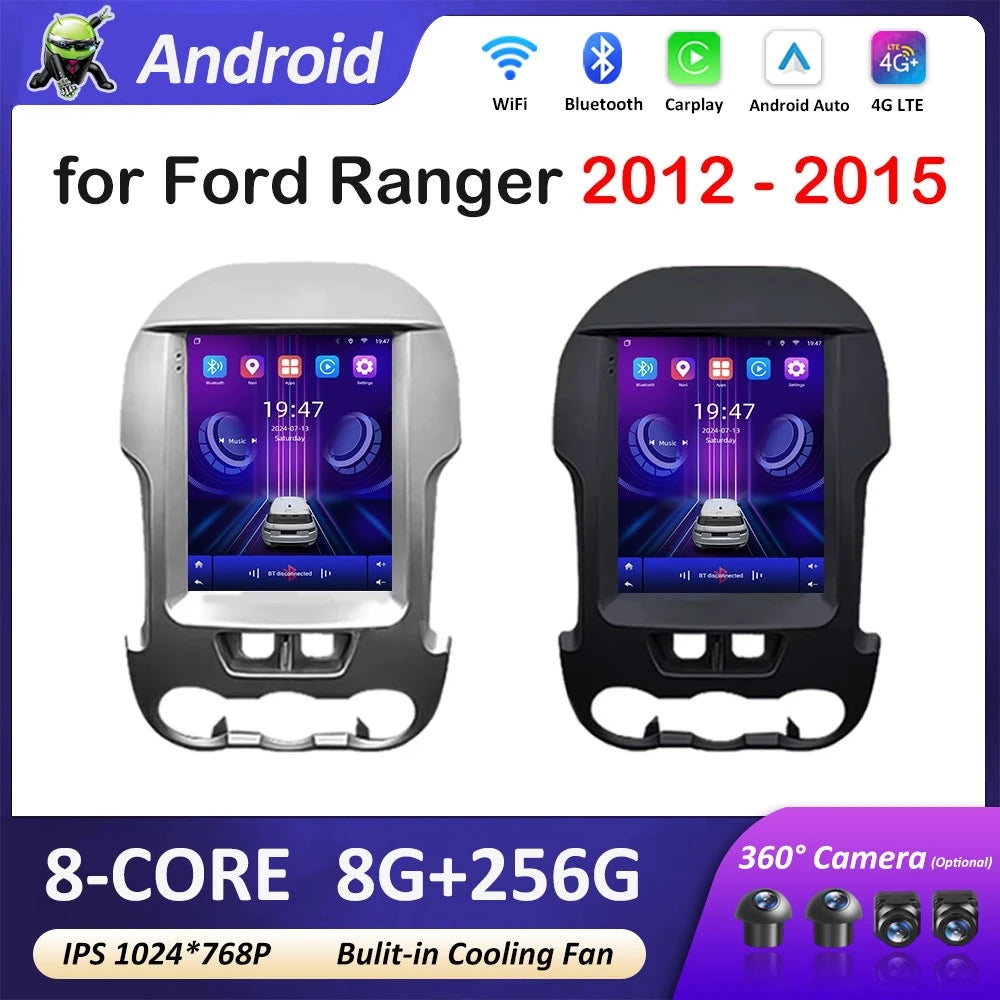 Wireless Carplay GPS Navi for Ford Ranger 2012 2013 - 2015 Android 14 Car Video Multimedia