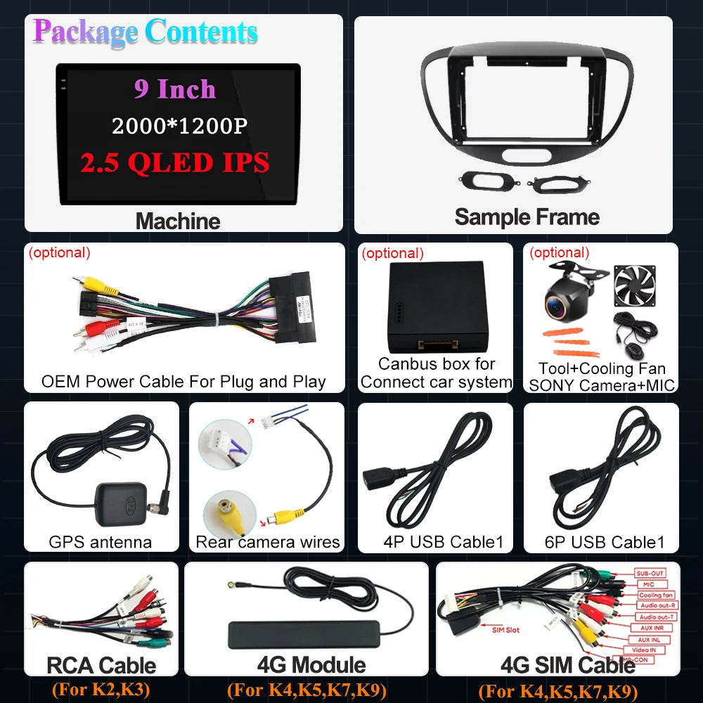 Android 16 For Hyundai I10 2007 2008 2009 2010-2013 Auto Multimedia Video Player Carplay N | AUTOKITSHOP