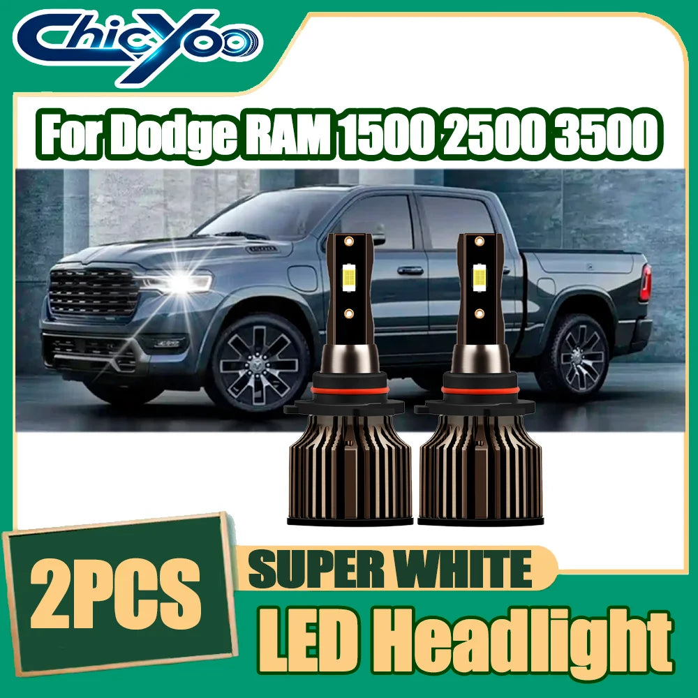 2X High Beam 9005 LED Headlight CSP Chip 20000LM 120W High Beam Lamp Car Turbo Light 6500K